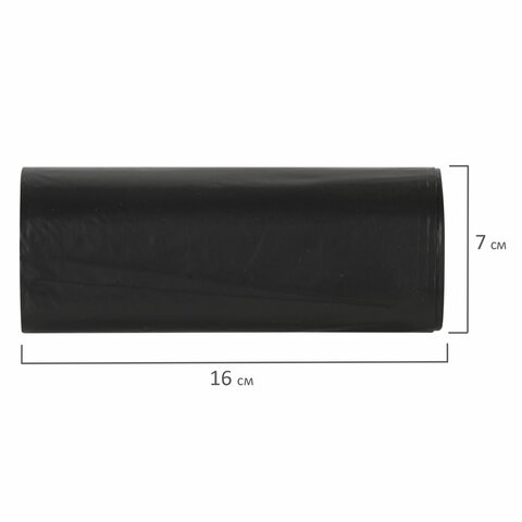 Мешки для мусора 90 л, черные в рулоне 10 шт., ПВД, 25 мкм, 60×95 см (±5%), прочные, ЛАЙМА