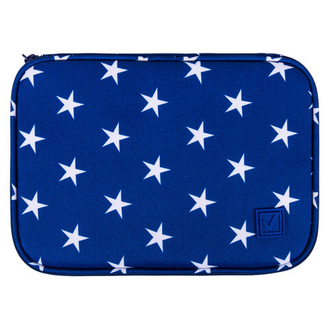 Пенал-косметичка BRAUBERG, 1 отделение, 1 откидная планка, ткань, 21×15x6 см, «Stars»