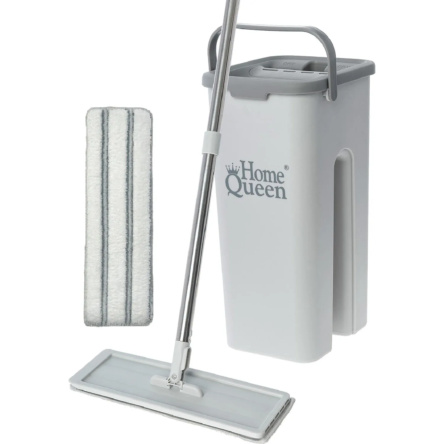 превью Набор для уборки Home Queen Compact 2 (швабра, сменная насадка (МОП), ведро с отжимом)
