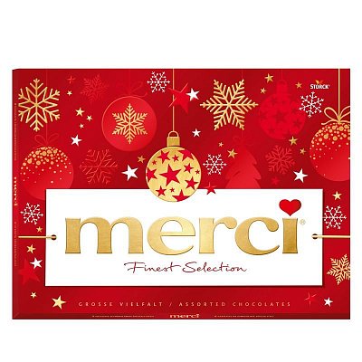 Шоколадные конфеты Merci Новый год ассорти 675 г
