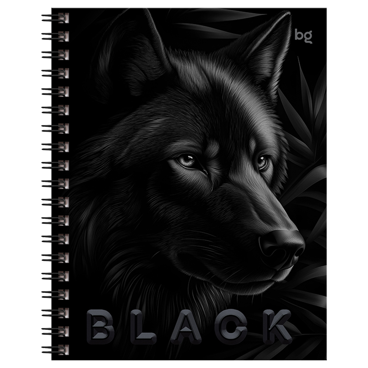 Тетрадь 48л., А5, клетка на гребне BG «Just Black», soft-touch ламинация, выб. лак