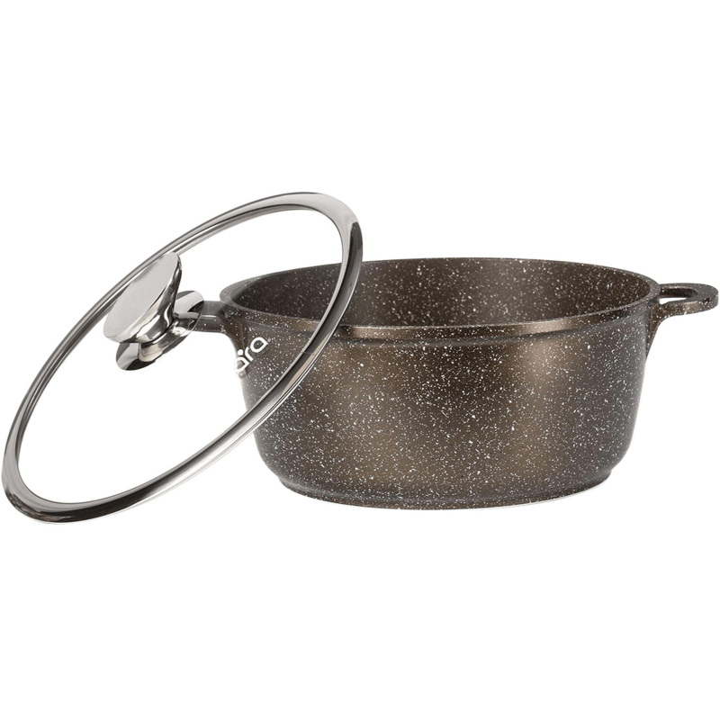 Кастрюля LARA CHOCO 22×10см, 3.1л, капсул. индукц. дно, крышка LR02-203