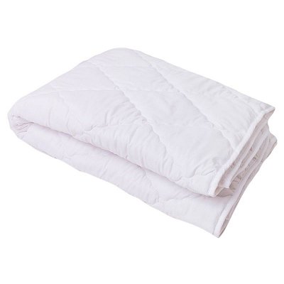 Одеяло Luscan 140×205 см холлофайбер/микрофибра стеганое с кантом (белое)