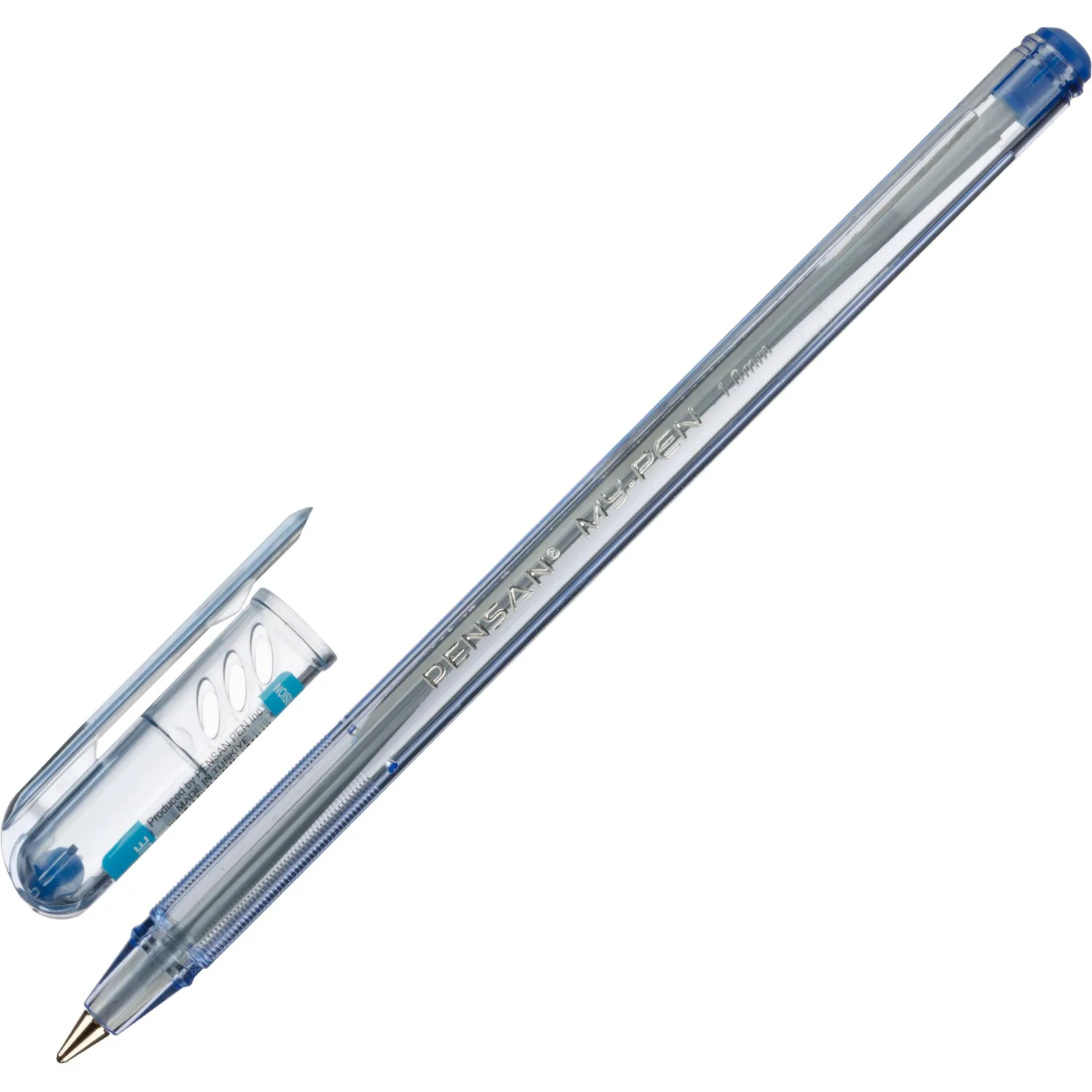Ручка шариковая неавтоматическая Pensan My-Pen синяя (толщина линии 0.7 мм)