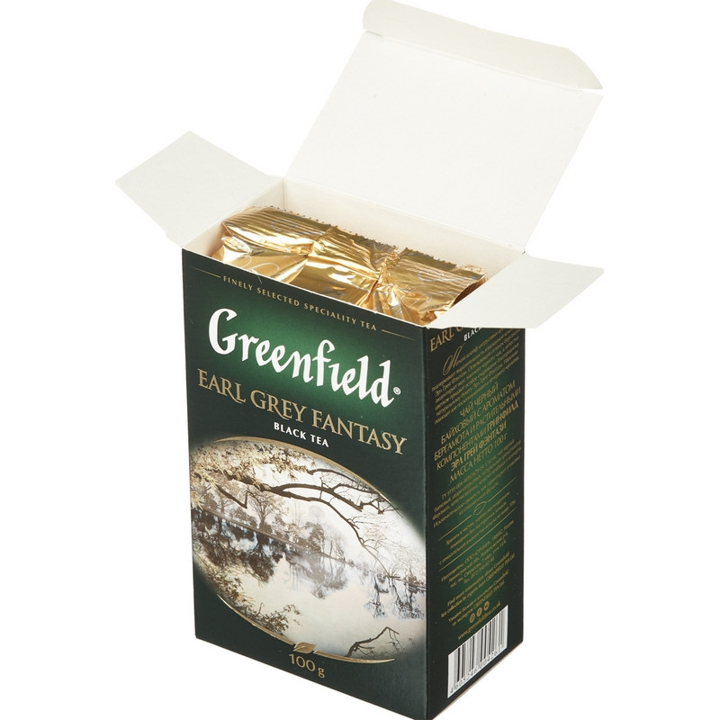 Чай Greenfield Earl Grey Fantasy чёрный листовой, 100 грамм