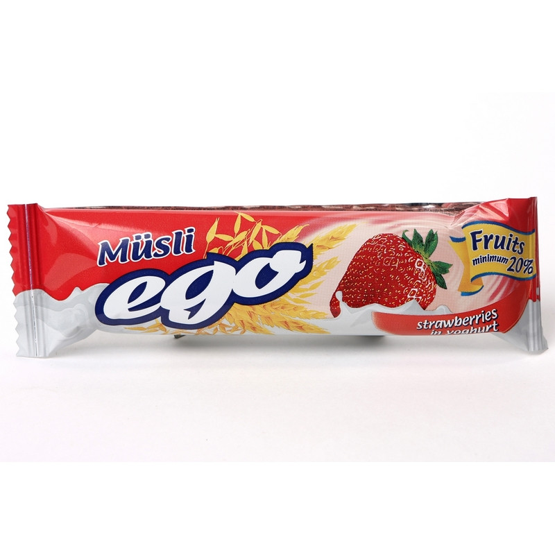 превью Батончик мюсли EGO клубника в йогурте 25 г (35 штук в упаковке)