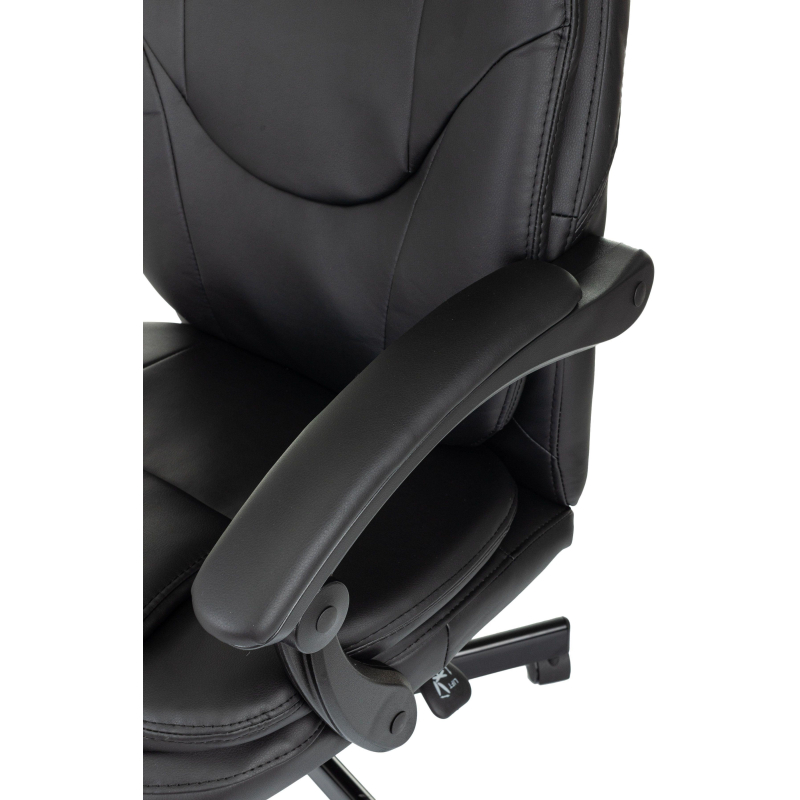 Кресло VB_EChair 668 PU P черный эко. кожа подст. для ног