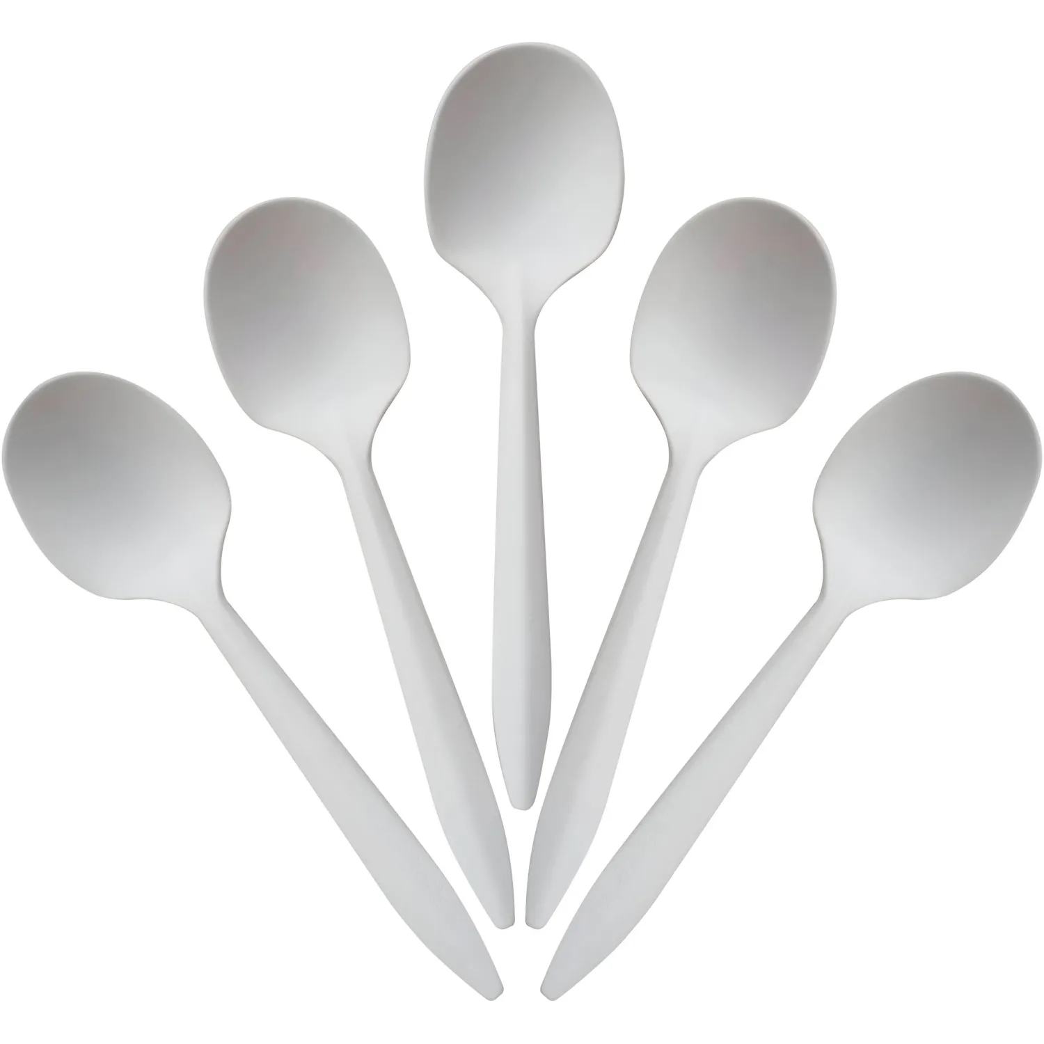 Ложка одноразовая 140 мм, бел., кукурузный крахмал, 50 шт/уп GREEN MYSTERY