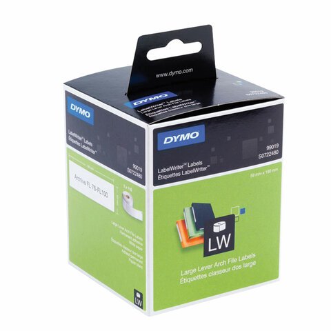 Картридж для принтеров этикеток DYMO Label Writer, этикетка 190×59 мм, в рулоне, 110 шт./рулоне, для папок-регистраторов