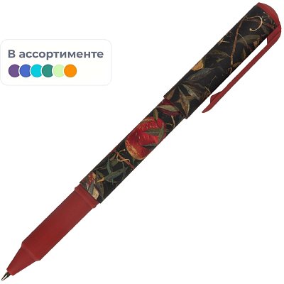 Ручка шариковая неавтомат. DreamWrite. Flora. BlackNight0.7, син, асс20-0264/14