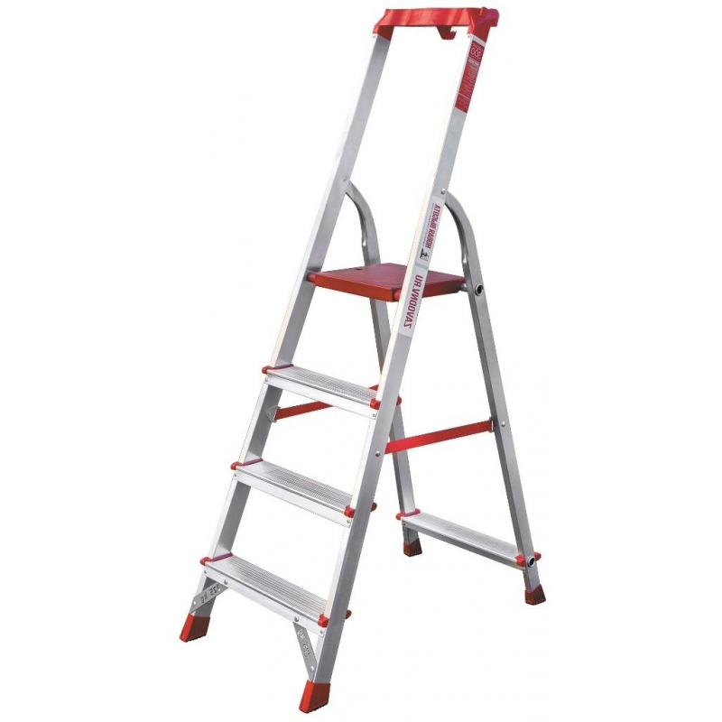 превью Стремянка алюминиевая 4 ступени Новая Высота 3150104