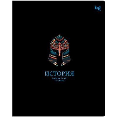 Тетрадь предметная 48л. BG «Информационное поле» - История, soft-touch ламинация, выб. лак