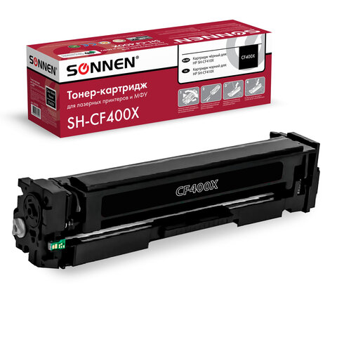превью Картридж лазерный SONNEN (SH-CF400X) для HP LJ Pro M277/M252 ВЫСШЕЕ КАЧЕСТВО черный, 2800 страниц