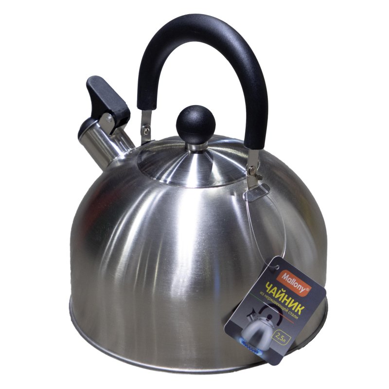 Чайник Mallony из нерж со свистком 2.5 л MAL-039-MP 310097
