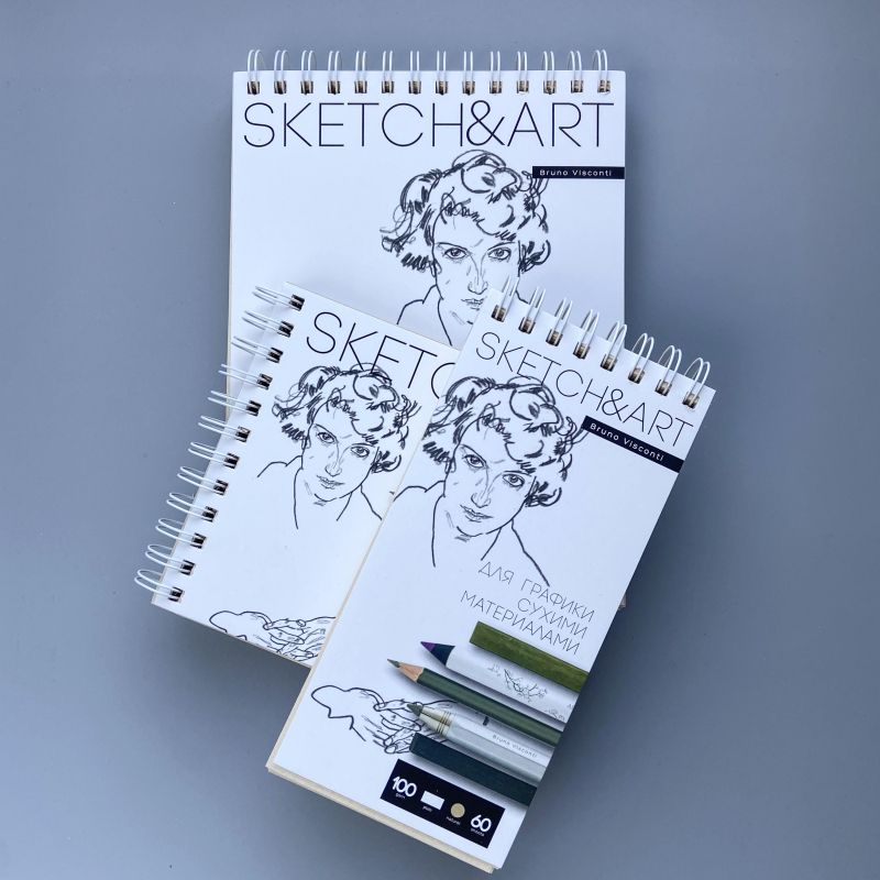 Скетчбук Sketch&Art 105×220мм 60л пухлая 100г на гребне 1-60-564/03