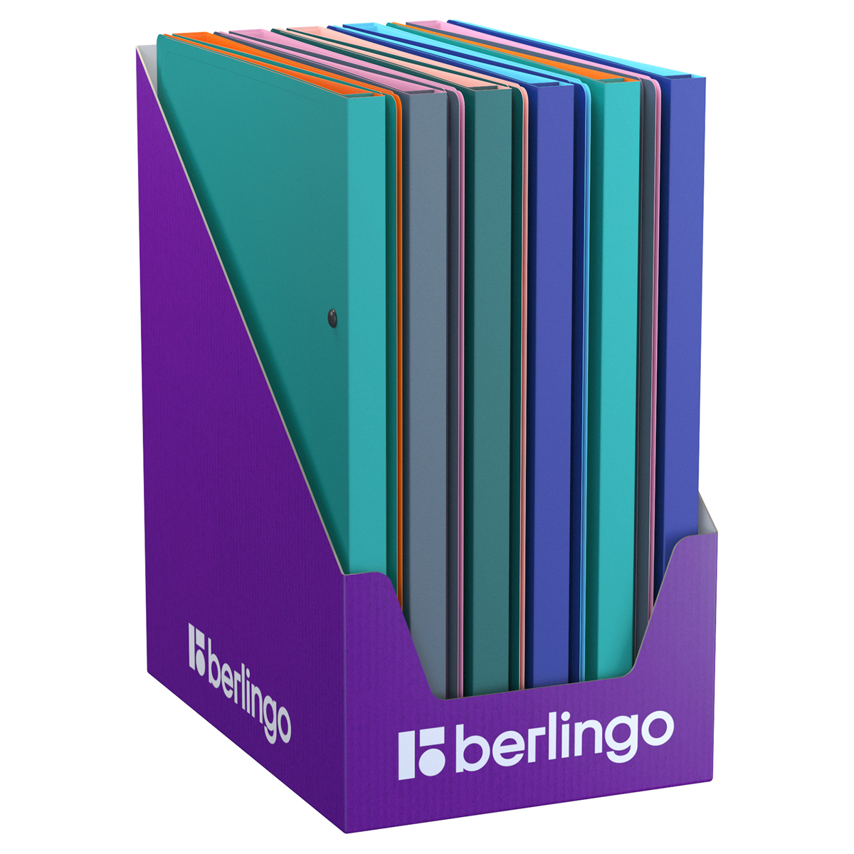 Папка с пружинным скоросшивателем Berlingo «Soft Touch Pro», 17мм, 700мкм, с внутр. карманом, софт-тач, ассорти
