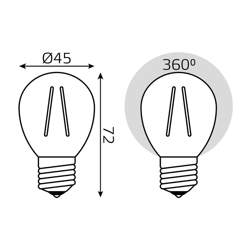 Лампа светодиодная Gauss Filament 7 Вт E27 шарообразная 2700 K теплый белый