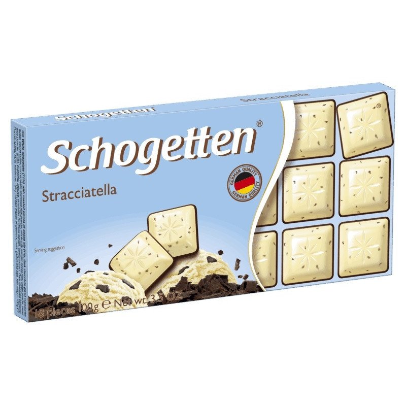 превью Шоколад Schogetten Stracciatella белый и горький с какао-крупкой 100 г