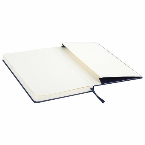 Блокнот А5 (130×210 мм), BRAUBERG ULTRA, балакрон, 80 г/м2, 96 л., линия, темно-синий