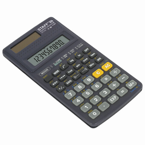 Калькулятор STAFF инженерный STF-310, 10+2 разряда, двойное питание, 142×78 мм