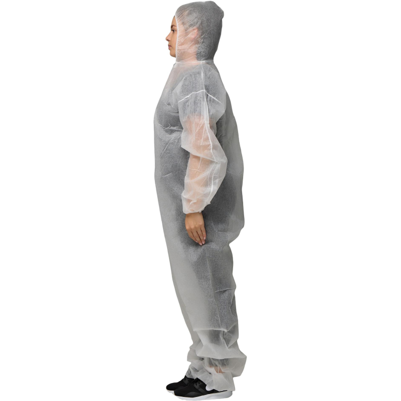 Комбинезон одноразовый Каспер, белый, 45 г/м2, р. М, кп