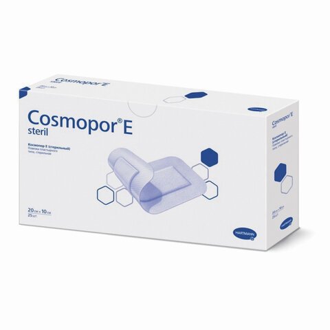 превью Пластырь-повязка Cosmopor E послеоперационная стерильная 20х10 см (25 штук в упаковке)