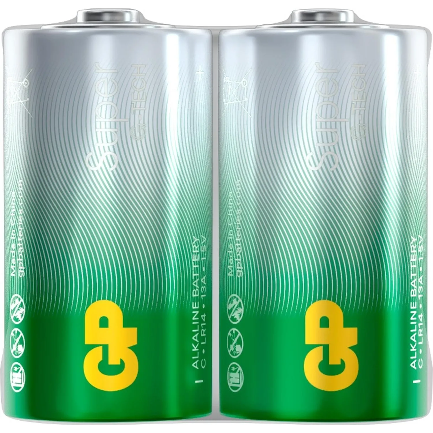 Батарейка C (LR14) GP Super (2 штуки в упаковке)