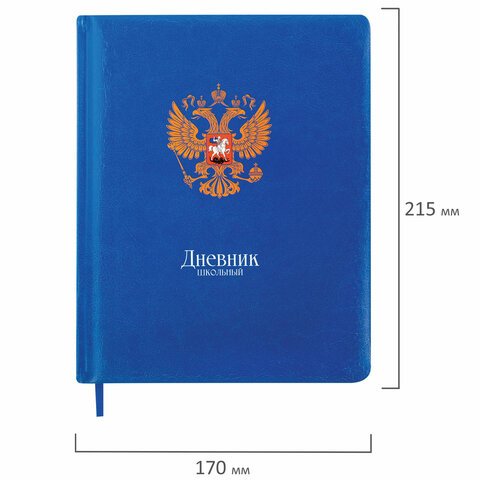 Дневник 1-11 класс 48 л., кожзам (твердая с поролоном), печать, цветной блок, BRAUBERG, «Символика»