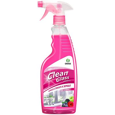 Средство для мытья стекол и зеркал Grass «Clean. Лесные ягоды», с курком, 600мл