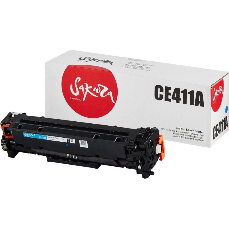 Картридж лазерный Sakura CE411A для HP Color LaserJet 400 M451 (ЛМ)