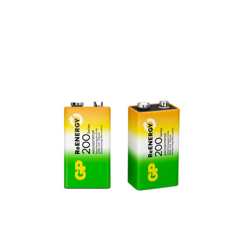 Батарейка аккумуляторная GP ReEnergy Ni-Mh 1 шт., «Крона» (20R8H 9V), 200 mAh