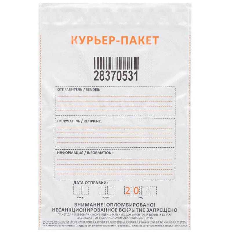 Курьер-пакет Стандарт 243×320×40 мм (100 штук в упаковке)