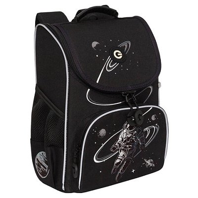 Ранец GRIZZLY анатомическая спинка, с мешком для обуви, для мальчиков, «SPACEMAN RACE», 33×25х13 см