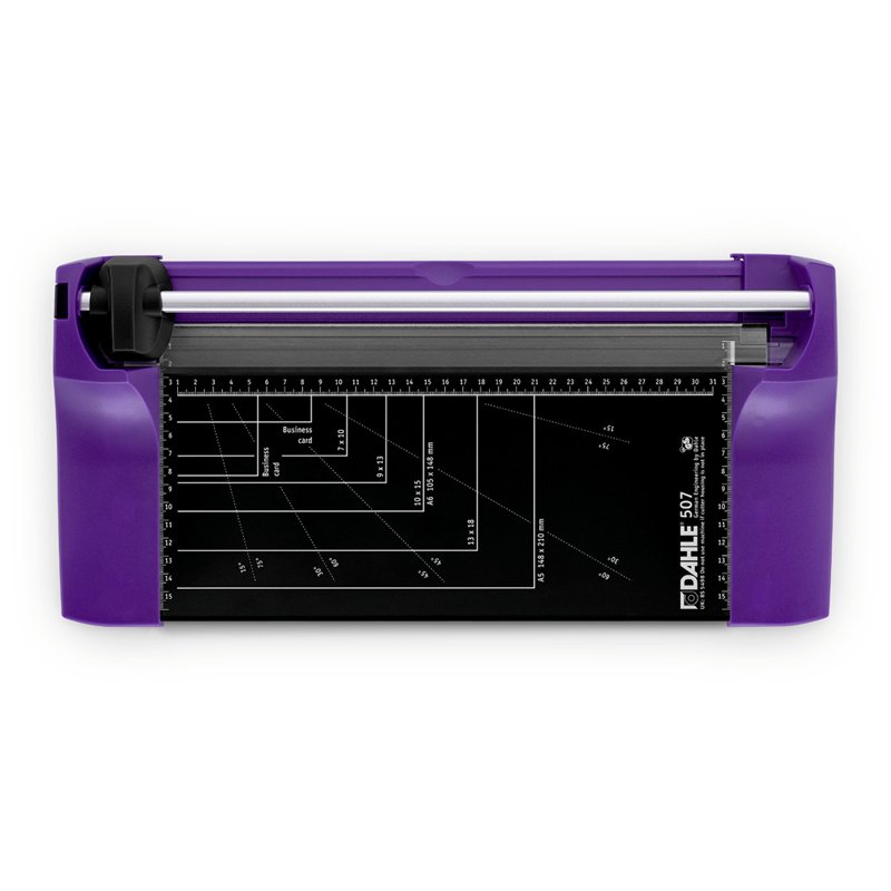 Резак роликовый А4 Dahle Color ID 507, 320мм, до 8 листов, фиолетовый, металлическое основание