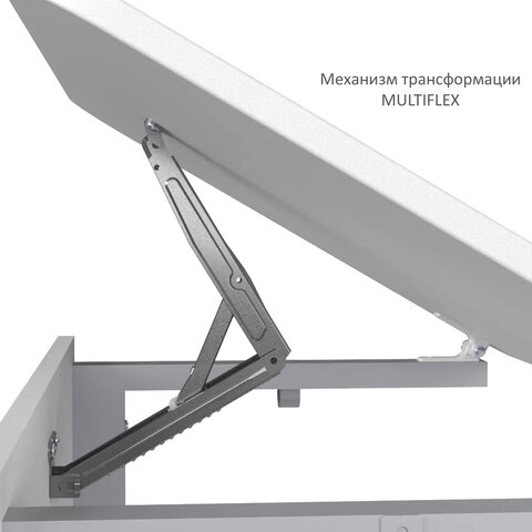 Стол-парта 1-местныйрегулируемый уголСУТ.54-01600×500х640-780 ммрост 4-6серый каркасЛДСП белая