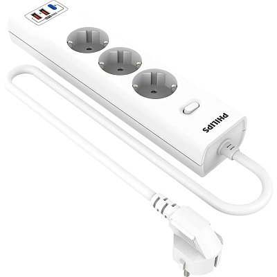 Сетевой фильтр Philips CHP8236WB/51 3р/3м с USB, 10А, белый