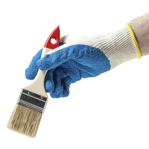 Перчатки х/б НИТРИКС 2 маслобензостойкие 1 пара, 13 класс, 48-51 г размер 9, покрытие - облив вспененный РЕЛЬЕФНЫЙ НИТРИЛ, прочные, СВС
