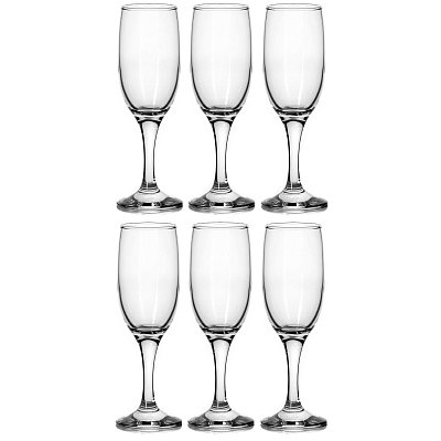 Набор фужеров для шампанского PASABAHCE «Bistro», 6 шт., 190 мл, стекло