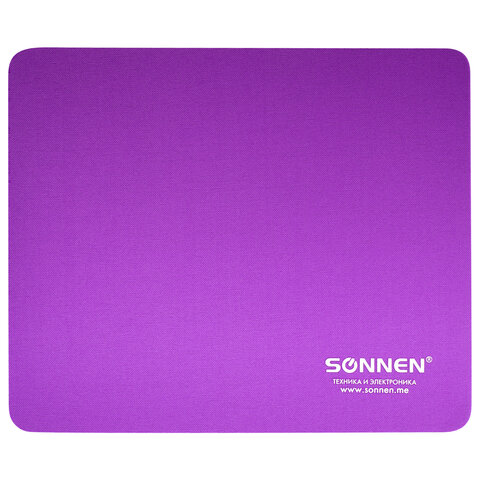 Коврик для мыши SONNEN «PURPLE», резина + ткань, 220×180х3 мм
