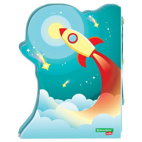 Подставка-держатель для книг и учебников фигурная BRAUBERG KIDS «Cosmo» раздвижнаяметаллическая238068