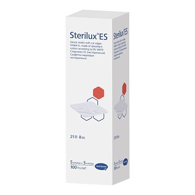 Перевяз. ср-ва Салфетки н/стер 5×5см 8сл 21нит 100 шт STERILUX ES 2050050