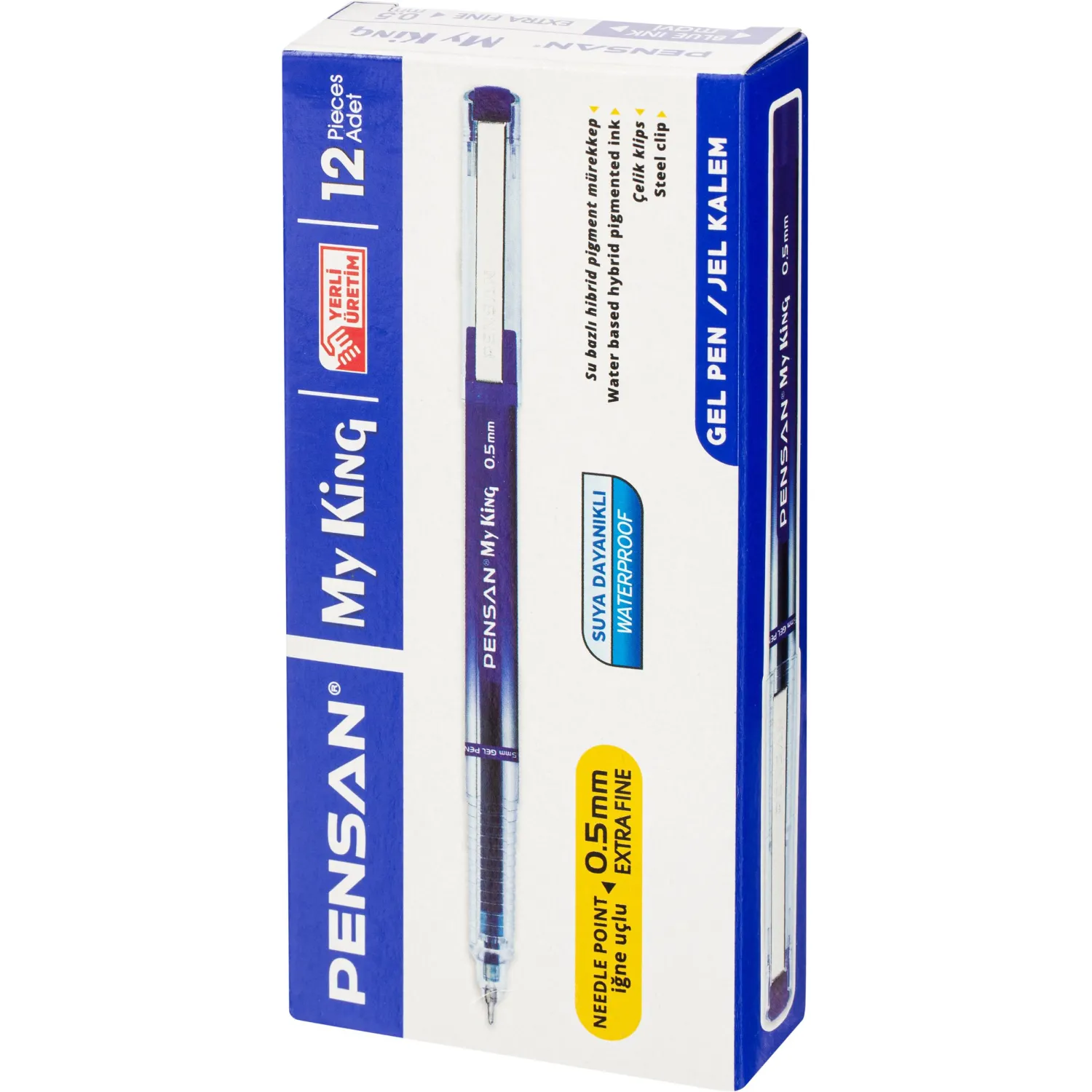 Ручка гелевая неавтомат. MY-KING GEL PEN METAL CLIP 0.5мм, синий