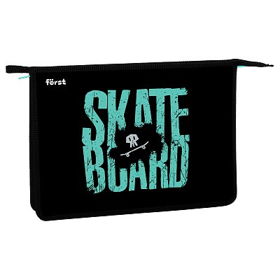 Папка для тетрадей 1 отделение, А4 Först «Skateboard», 340×245×40мм, пластик, на молнии