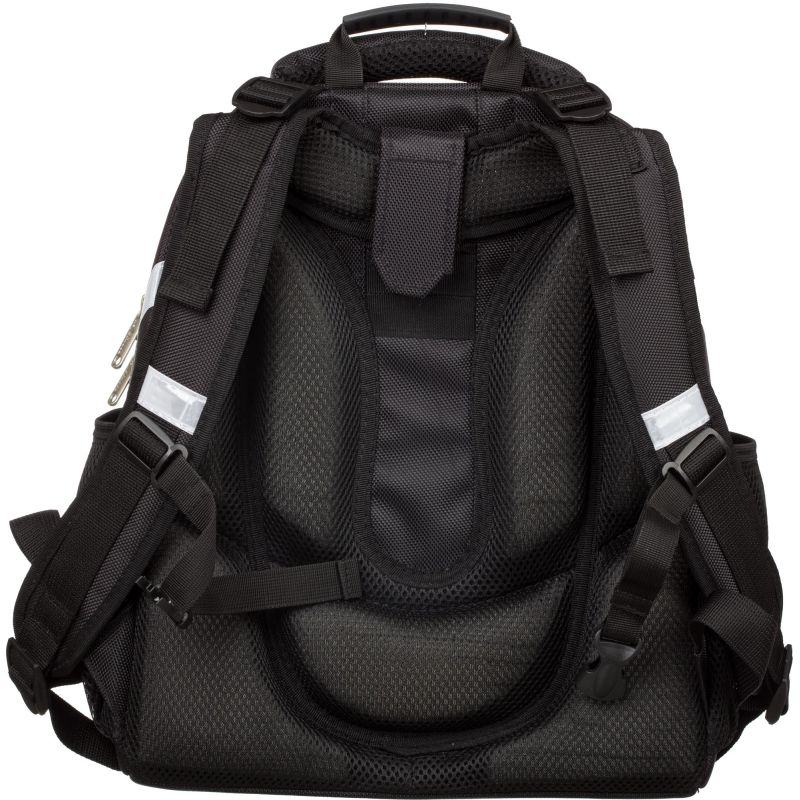 Ранец №1School Basic Fashion твид черный, 2 отд., эргоном. спинка