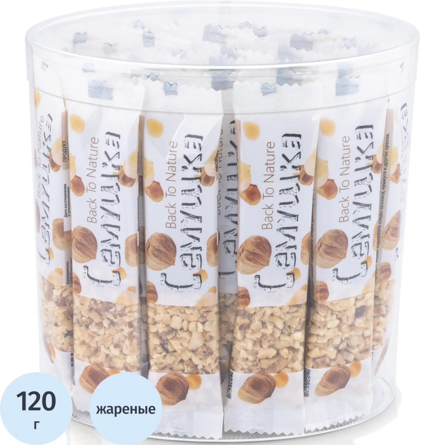 Фундук Семушка дробленый жареный 120 г (30 шт. в упаковке)