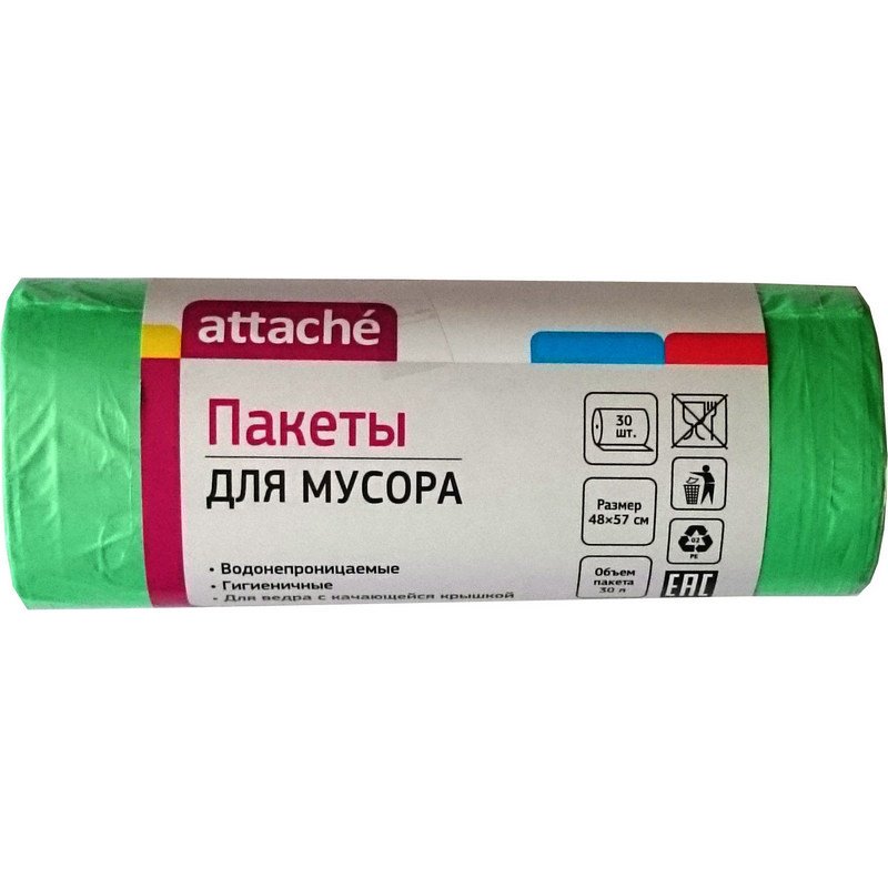 превью Мешки для мусора 30 литров   Attache НД (30 шт./рул.)