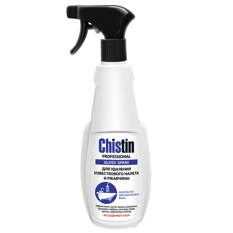 превью Чистящее средство Chistin Professional, для удаления известкового налета и ржавчины, спрей, 500мл