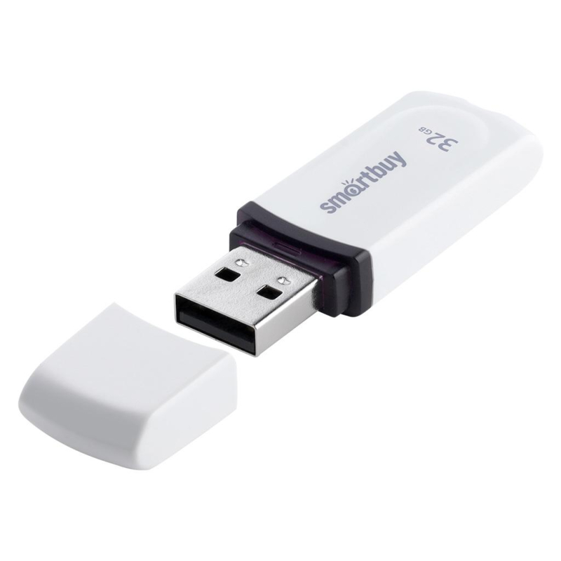 Флэш-диск 32 GB, SMARTBUY Paean, USB 2.0, белый
