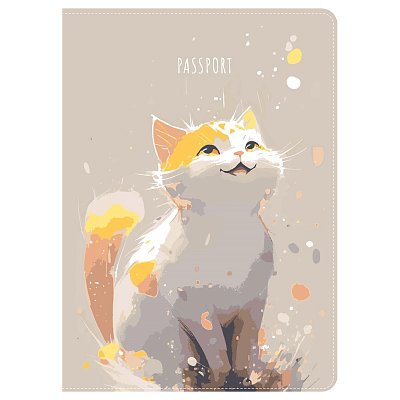 Обложка для паспорта MESHU «Shiny Kitty», ПВХ, 2 кармана