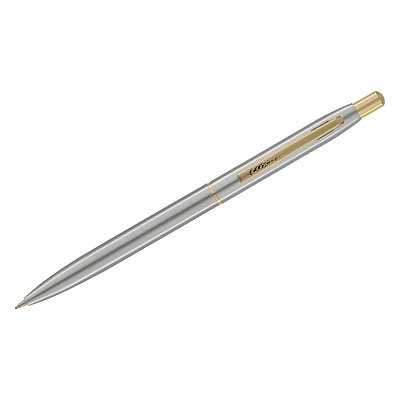 Ручка шариковая Luxor «Sterling» синяя, 1.0мм, корпус хром/золото, кнопочный механизм, футляр